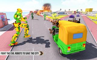 Tuk Tuk Robot Car Game – Auto Rickshaw Robot Game poster