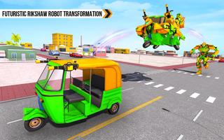 Tuk Tuk Robot Car Game – Auto Rickshaw Robot Game ภาพหน้าจอ 1