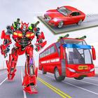 Muscle car robot game – Bus robot transform games icon