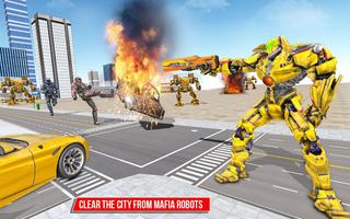 Muscle car robot game – Bus robot transform games poster