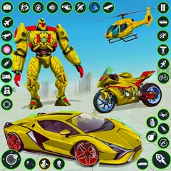 Descargar XAPK de Helicopter Robot Car Game 3d