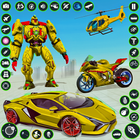 Helicopter Robot Car Game آئیکن