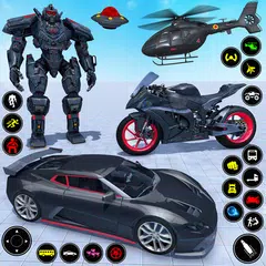 download Gioco di auto robot elicottero XAPK