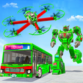Bus Robot Car Game: Drone Robot Transforming Game