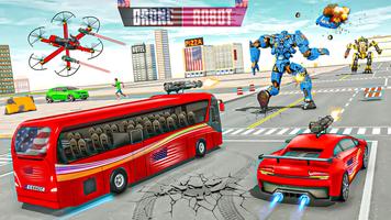 Bus Robot Car Drone Robot Game screenshot 2