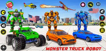 Monster Truck Robot Car Game