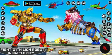 Lion Robot Transform Games 3d