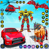 Lion Robot Transform Games 3d ícone
