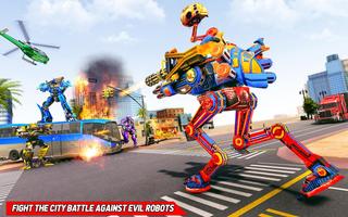 پوستر Ostrich Robot Car Transform Wars – Car Robot Games