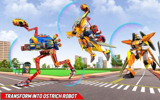 Jeux de transformation de voiture robot autruche capture d'écran 1