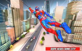 Rope Hero Robot Game - simulador de crimen 2020 captura de pantalla 2