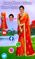 Women saree photo Editor ポスター