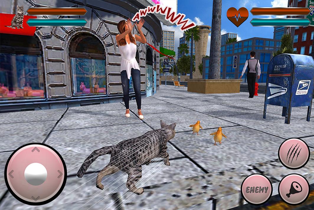 Android için Kedi Ailesi Simülatörü Stray Kitty Oyunu APK�yı İndir