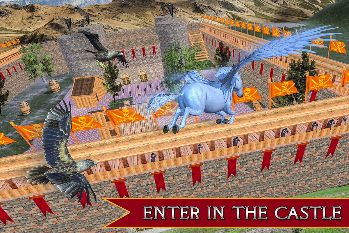 Flying Unicorn Horse Family Jungle Survival For Android Apk
