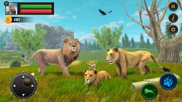 jungle rois royaume lion Affiche
