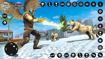 Flying Lion Rope Hero Game imagem de tela 3