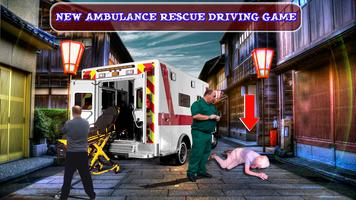 Extrême Ville Ambulance Conduire 3d Affiche