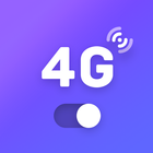 4G LTEネットワークスイッチ-速度テストとSIMカード アイコン