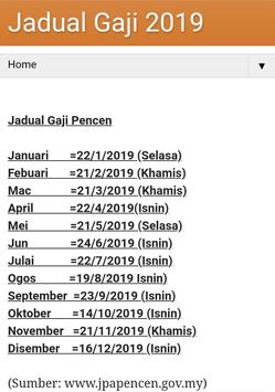 Jadual Slip Gaji Penjawat Awam Pesara Kerajaan For Android Apk Download