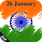 26 January GIF 2020 : Republic Day GIF biểu tượng