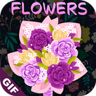 ikon Flowers GIF : Flower Stickers