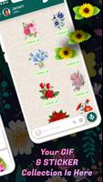 Flowers GIF : Flower Stickers captura de pantalla 1