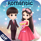 Romantic GIF : Romantic Love Stickers for Whatsapp icône