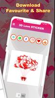 3D Love GIF : Love WAStickers capture d'écran 2
