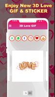 3D Love GIF : Love WAStickers capture d'écran 3