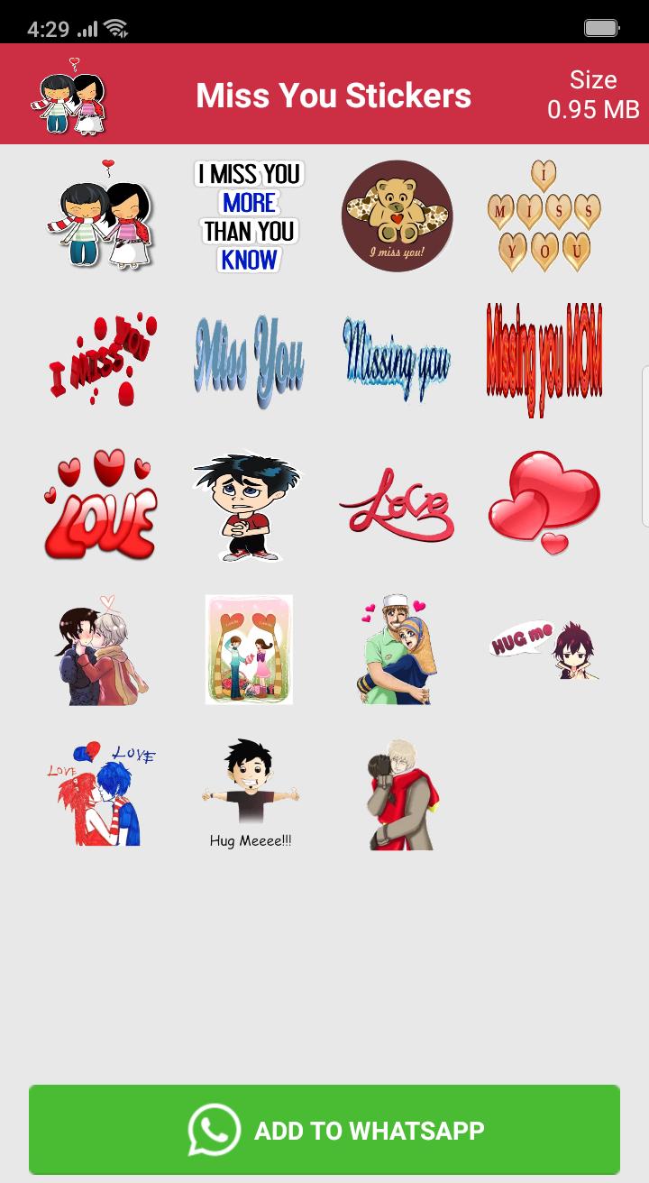 Miss You Gif Miss You Stickers For Whataapp For Android Apk