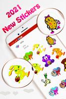 Stickers: gift, love, funny new wastickerspp 2021 Affiche