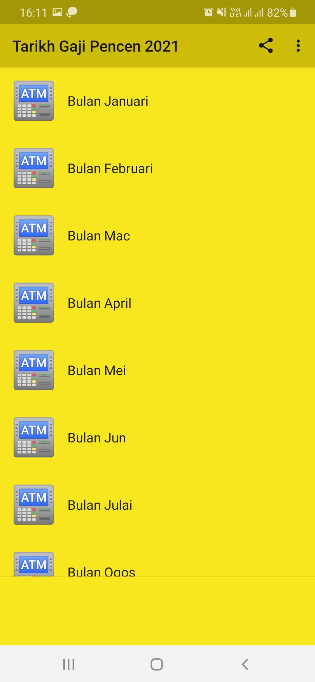 Bayaran pencen bulan april 2021