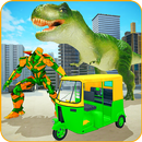 Tuk Tuk Rickshaw Flying Robot Transformation game APK