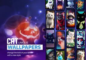 Poster Cute Cat Cartoon Wallpaper