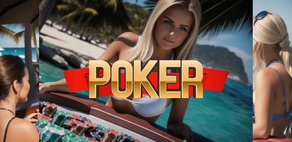Adult Sexy Bikini Girls Poker ポスター