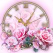 Roses Clock Live Wallpaper