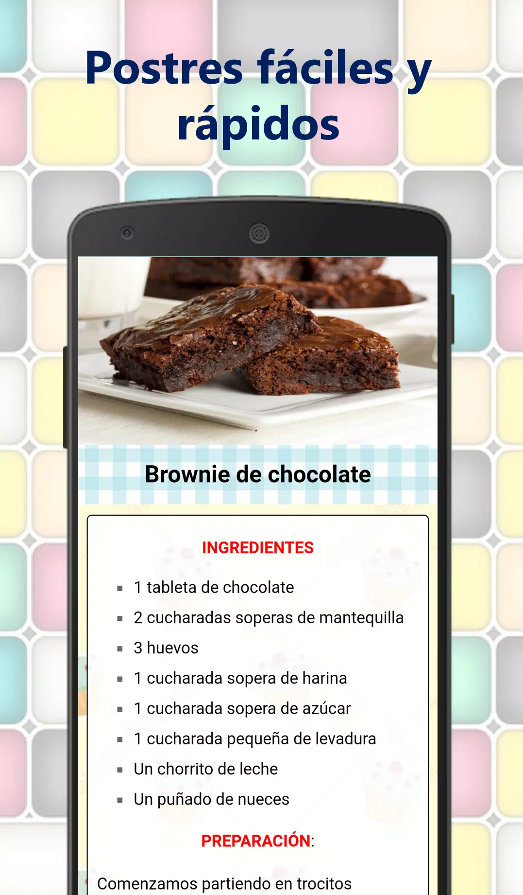 Descarga de APK de Postres fáciles y rápidos para Android