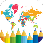 World Map Coloring आइकन