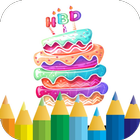 birthday cake coloring game simgesi