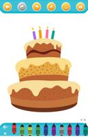 birthday cake coloring game Ekran Görüntüsü 2