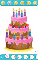 birthday cake coloring game Ekran Görüntüsü 3