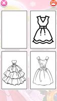Coloring wedding dress-poster