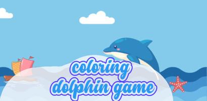 dolphin coloring game poster