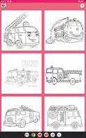 firefighter truck coloring 스크린샷 3