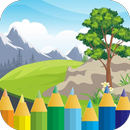 scenery coloring page aplikacja