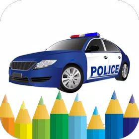 police car – coloring book