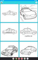 police car - coloring book ภาพหน้าจอ 3