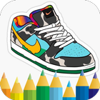 coloring sneakers ikona