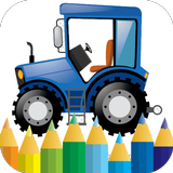 آیکون‌ tractor cars - coloring book