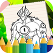 ben coloring omniverse heroes